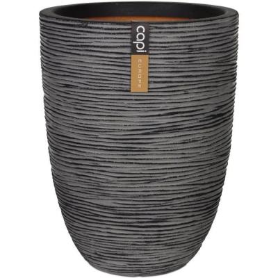 Jardinière Capi Pot à fleurs Nature Rib anthracite 36x47 cm