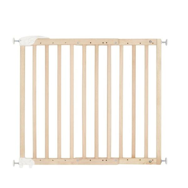 Badabulle Barriere de Sécurité Deco Pop - Barriere Extensible pour Ouverture de 63 a 106cm - Fixation Vis, Bois Naturel