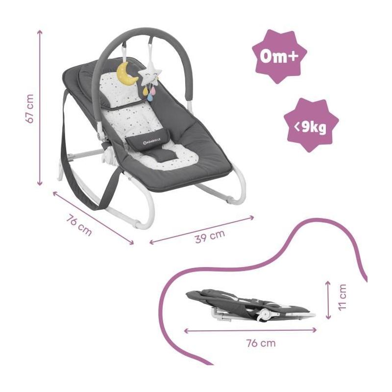 Transat pour bébé Easy Moonlight: le confort et l'amusement assurés!
