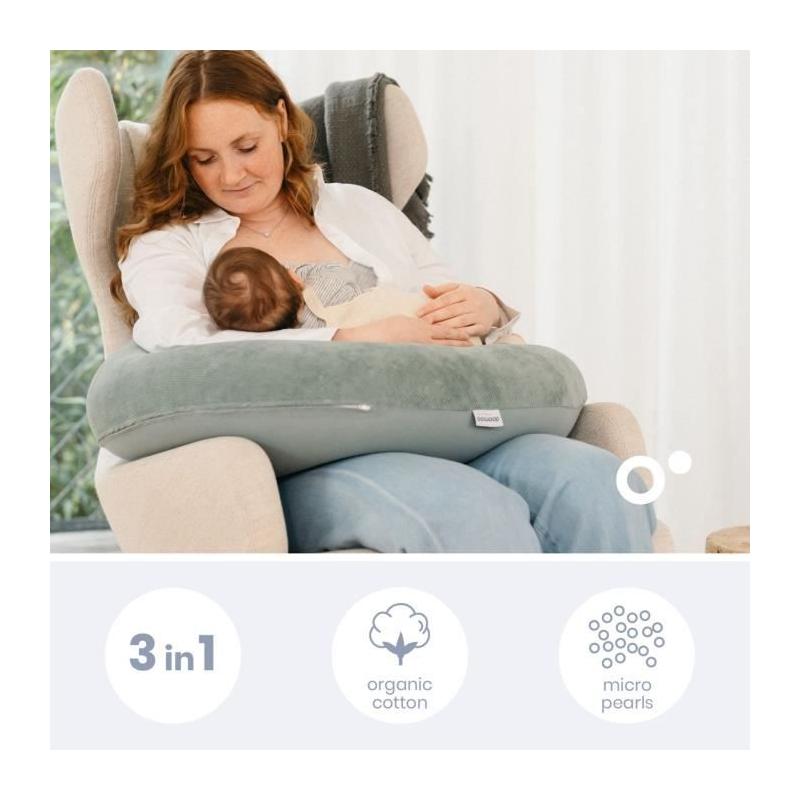 Coussin de grossesse et d'allaitement BADABULLE Buddy - Corduroy Vert