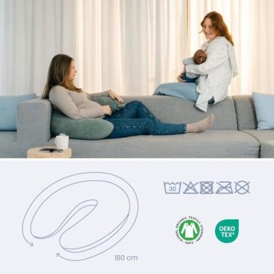 Coussin de grossesse et d'allaitement BADABULLE Buddy - Corduroy Vert