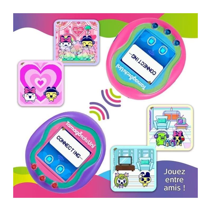 Tamagotchi Uni: Animal virtuel violet avec bracelet montre