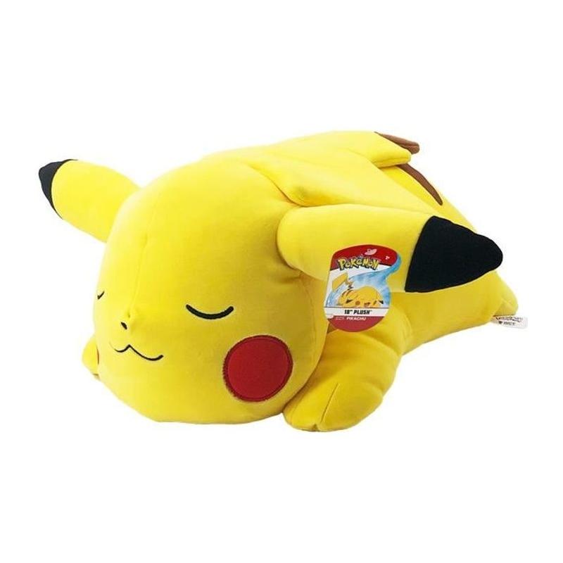 Peluche Pikachu Dort 40 cm - Pokémon - BANDAI - Doudou ou Oreiller