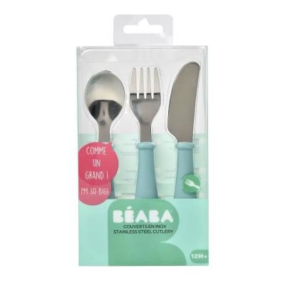 Set de 3 couverts inox airy green: l'essentiel pour les repas !