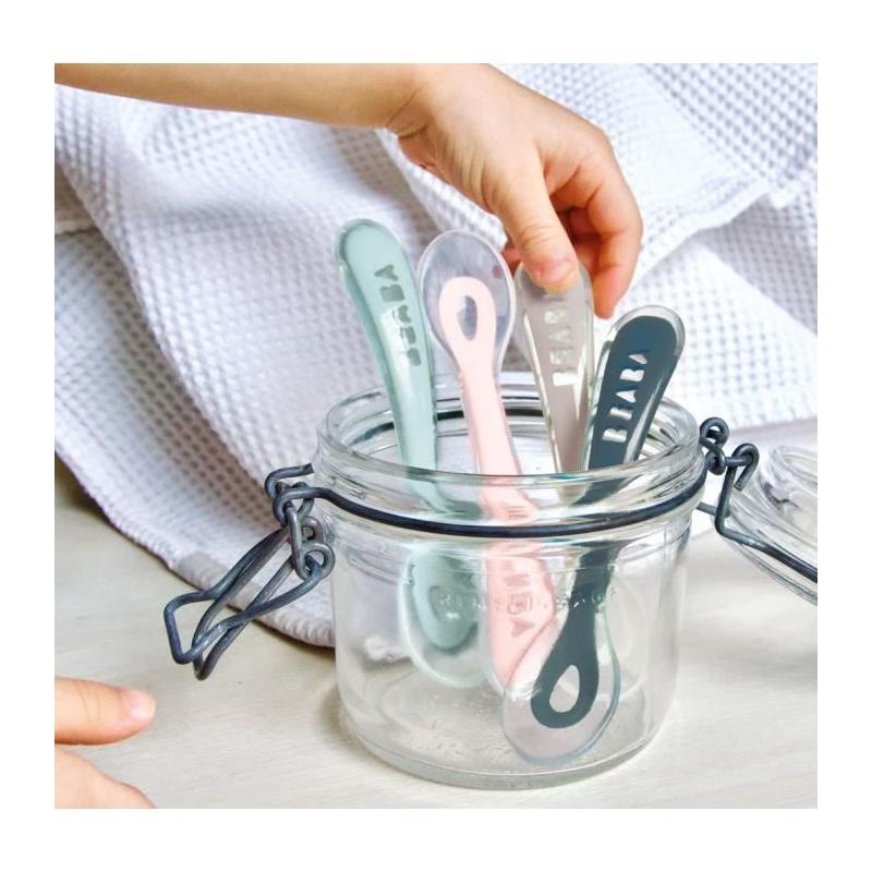 Ensemble de 4 cuillères silicone Béaba pour bébé