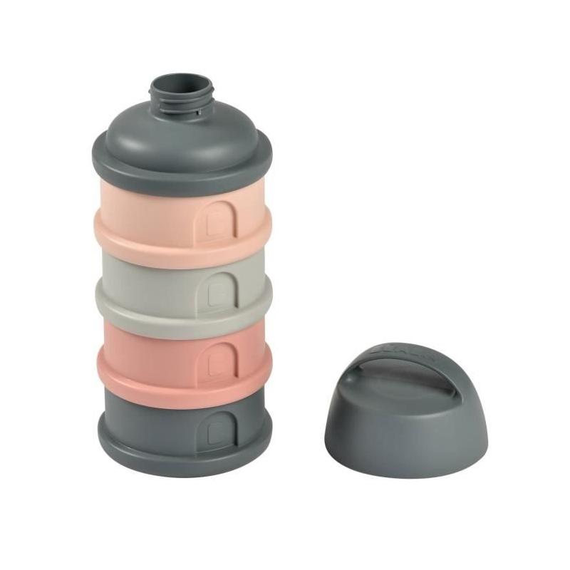 Boîte doseuse BEABA - Organisation pratique - gris minéral/rose
