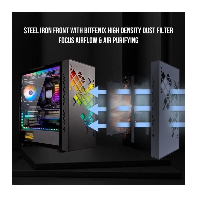 Boitier PC sans alimentation - BITFENIX Tracery ARGB (Noir) - Moyen tourE-ATX