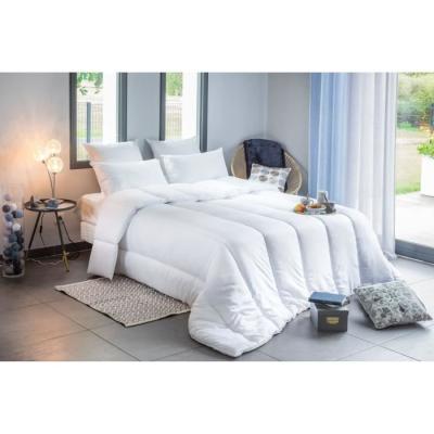 Couette chaude anti-acariens 400 gr/m² BLANREVE 140x200cm Blanc