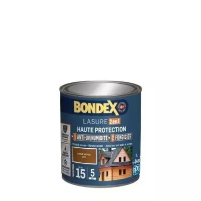 Peinture BONDEX Lasure 2 en 1 Satin Chene moyen