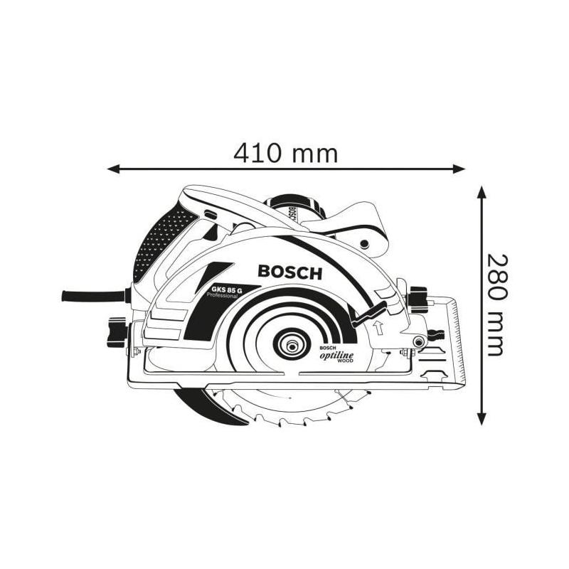Scie circulaire Bosch Professional GKS 85G, puissante lame de 235mm - 060157A900