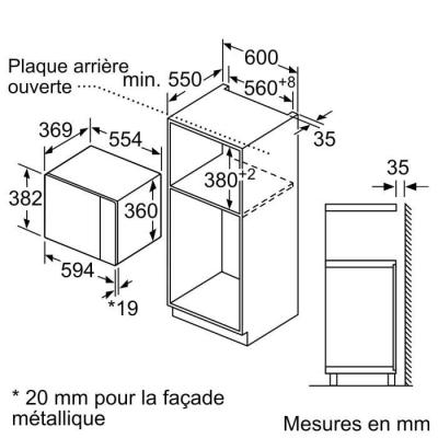 Micro-ondes Bosch Serie | 4 BFL553MS0 25L 900W Inox