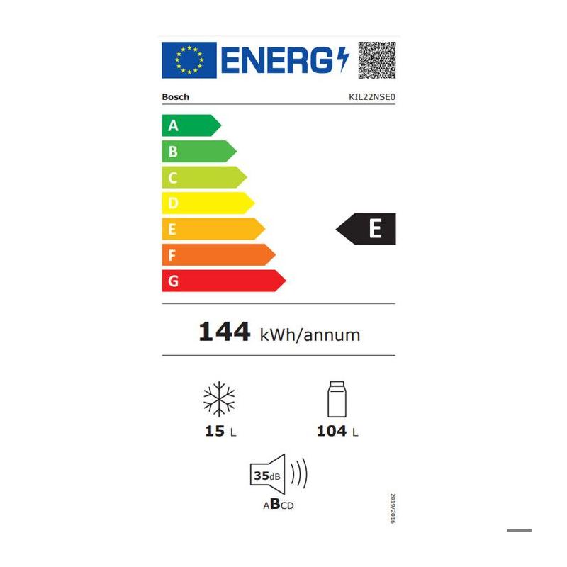 Bosch Serie 2 KIL22NSE0 frigo combine Intégré 119 L E Blanc