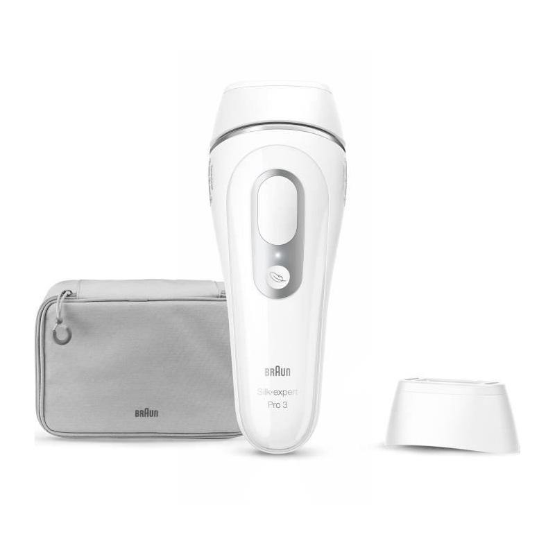 Épilation durable avec l'épilateur lumière pulsée Braun - 3 niveaux - 300 000 flashes