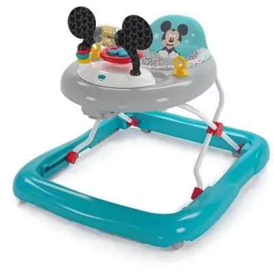 Trotteur bébé évolutif et pliable 2-en-1 Disney Mickey - Jouet d'éveil intégré