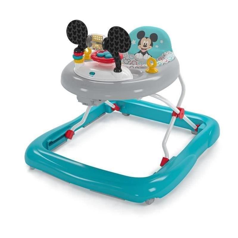 Trotteur bébé évolutif et pliable 2-en-1 Disney Mickey - Jouet d'éveil intégré