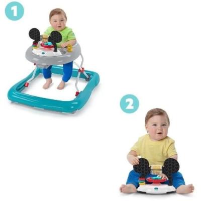 Trotteur bébé évolutif et pliable 2-en-1 Disney Mickey - Jouet d'éveil intégré