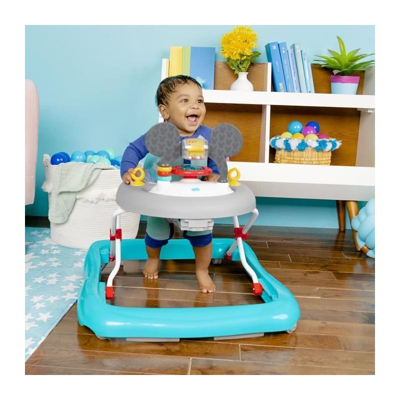 Trotteur bébé évolutif et pliable 2-en-1 Disney Mickey - Jouet d'éveil intégré