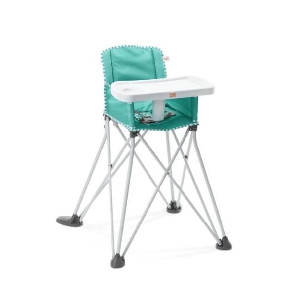 BRIGHT STARS Pop N Dine- Chaise haute pour repas bébé, pliable, nomade, de voyage, Léger, facile a nettoyer, Sac de transport