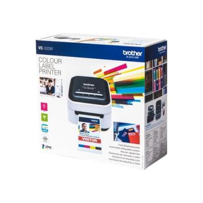 Imprimante d'étiquettes couleur Brother VC-500W: Wifi et USB