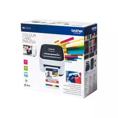 Imprimante d'étiquettes couleur Brother VC-500W: Wifi et USB