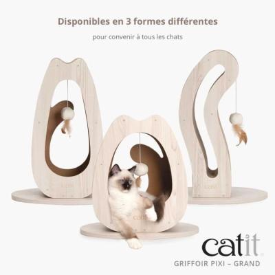 Griffoir pour chat CATIT - Pixi Queue de chat - Fun en bois naturel