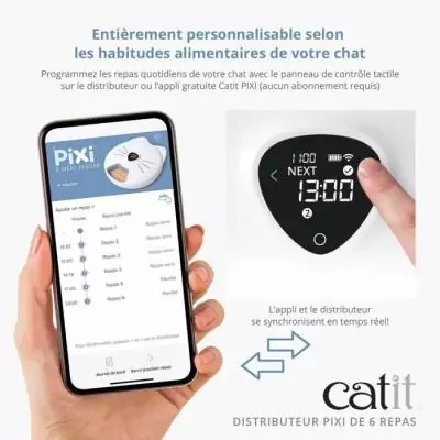 Distributeur de repas connecté pour chat - CATIT PIXI SMART - 6 x 170ml Distributeur de repas connecté pour chat - CATIT PIXI SMART - 6 x 170ml