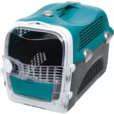Cage de transport pour chat CATIT Cabrio 360° Turquoise