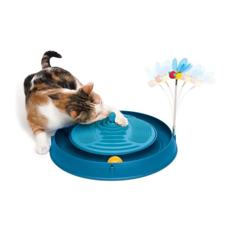 Jouet pour chat CATIT - Circuit amusant avec herbe à chat - Abeille rebondissante