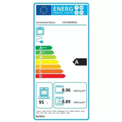 Cuisinière piano multifonctions 95L - Continental Edison - Noir Cuisinière piano multifonctions 95L - Continental Edison - Noir