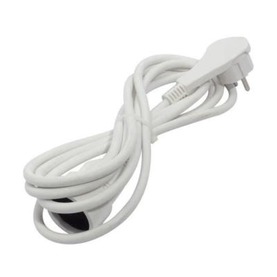 Rallonge CHACON 3x1,5mm² - 3m - Fiche plate - Blanc