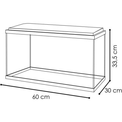 Aquarium 60L CIANO: Filtre, LED, Chauffage inclus - Blanc