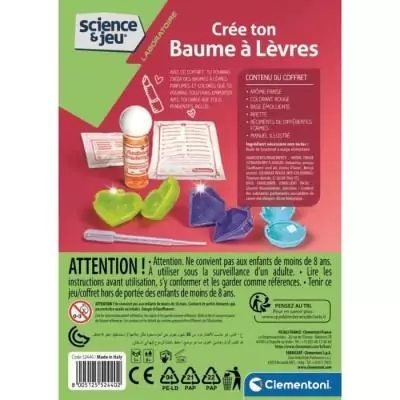 Coffret scientifique pour créer des baumes à lèvres - 8 ans + Coffret scientifique pour créer des baumes à lèvres - 8 ans +