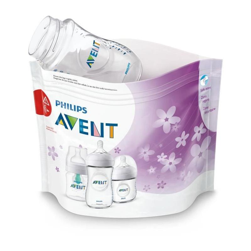 Sachets de stérilisation PHILIPS AVENT - Micro-ondes - 5 sachets