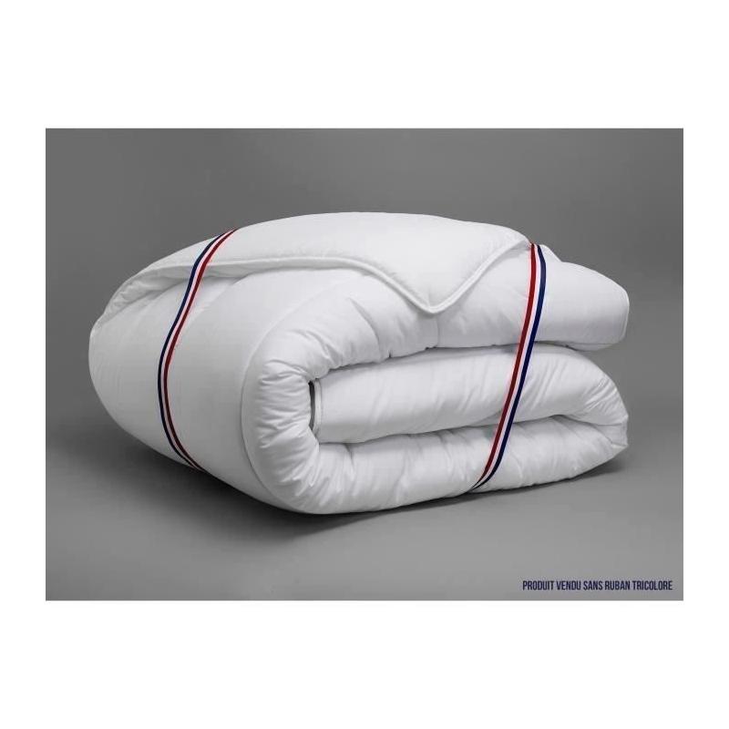 Couette tempérée anti-acariens 300g/m² Victoria 240x260 cm blanc