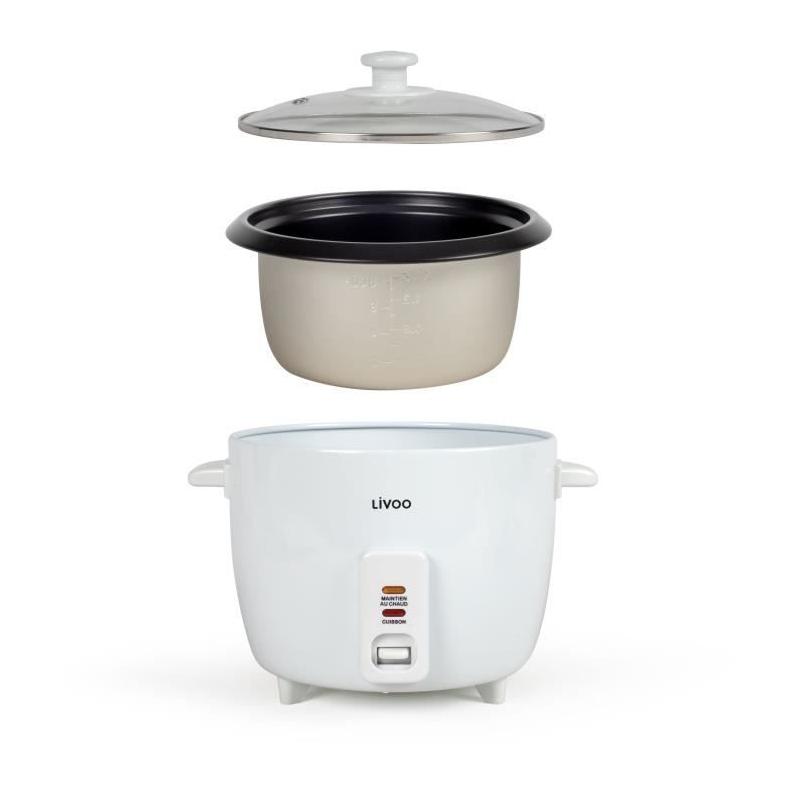 Cuiseur à riz LIVOO 1,5L avec panier aluminium et maintien au chaud
