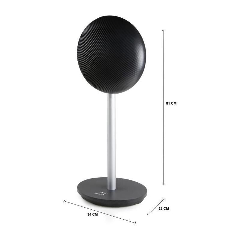 Radiateur électrique mobile turbo sur pied - 2000W - Noir