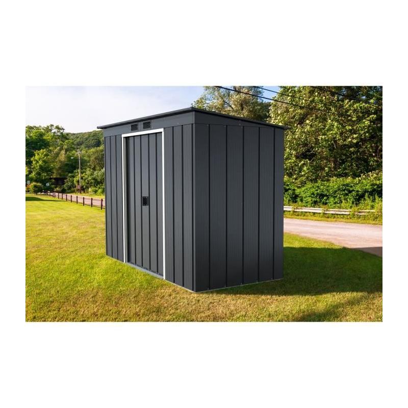 Abri de jardin métal Duramax 3,25m² Anthracite Jardin Chalet