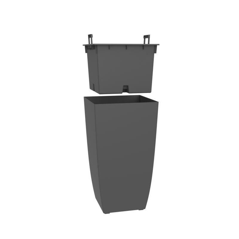 Bac à fleurs moderne - DIVA BASALT - 42 L - Anthracite - EDA