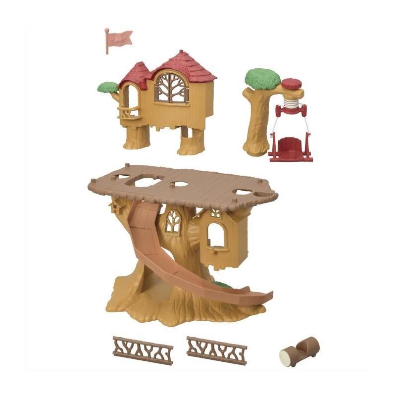Cabane dans les arbres Sylvanian Families : vacances avec balançoire et toboggan