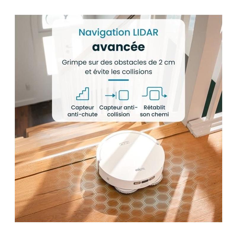 EZICLEAN All In One Z12 Ultra - Robot aspirateur laveur connecté