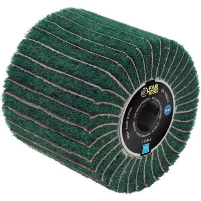 Brosse synthétique et lamelles abrasives - FARTOOLS - Ø120mm/L100mm - A240/A120