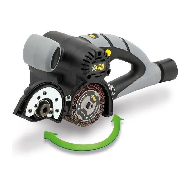Rénovateur compact 420W avec brosse lamelles abrasives Ø80mm