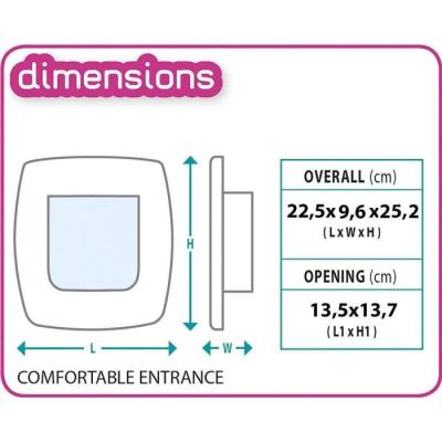Chatière FERPLAST Swing 5 - Gris pour Chat - 22,5 x 16,2 x 25,2 cm