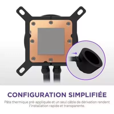 Watercooling - NZXT - RL-KN240-B2 - Kraken Plus 240 - Écran LCD 1.54 personnalisable - Noir - Performance améliorée