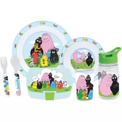 Lot vaisselle BARBAPAPA FUN HOUSE - Pour des repas colorés!