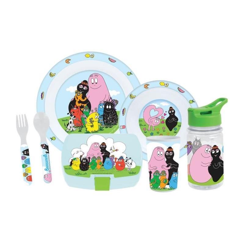 Lot vaisselle BARBAPAPA FUN HOUSE - Pour des repas colorés!