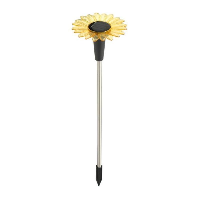Décoration solaire originale pour jardin - Forme tournesol - H44cm