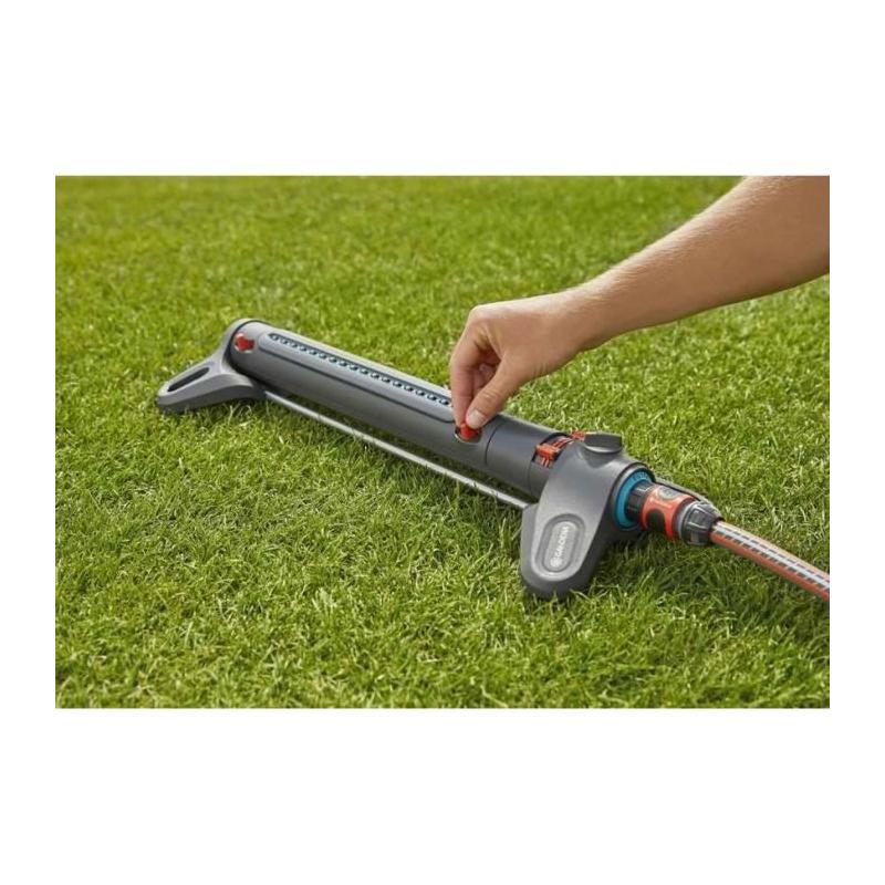 Arroseur oscillant GARDENA AquaZoom L - 350m² - 21m - Résistant UV et gel