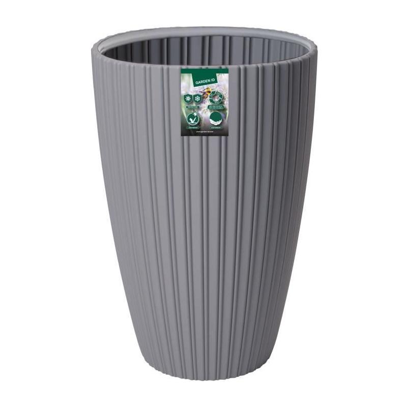 Pot de fleurs Garden ID Fancy - 40 x 58 cm - Gris clair