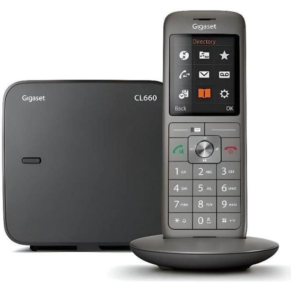 Téléphone Fixe GIGASET CL 660 - Écran couleur rétroéclairé - Répertoire 400 contacts - Finition haut de gamme